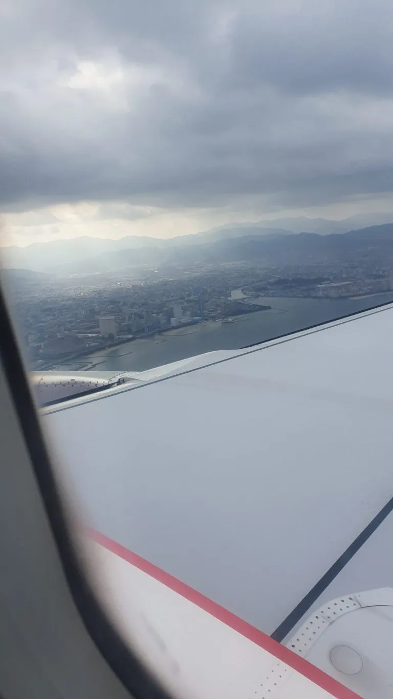 Peachの機内からの景色の写真